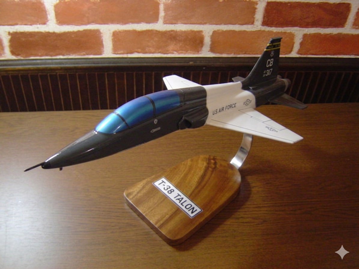 1/30 T−38C TALON(ノースロップ） 練習機ソリッドモデル木製航空機模型