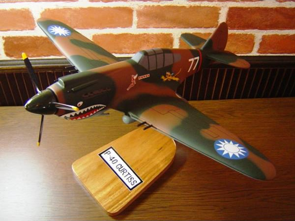 1/30 P−40 FLYING TIGER（カーチス） 模型飛行機 戦闘機 ソリッドモデル