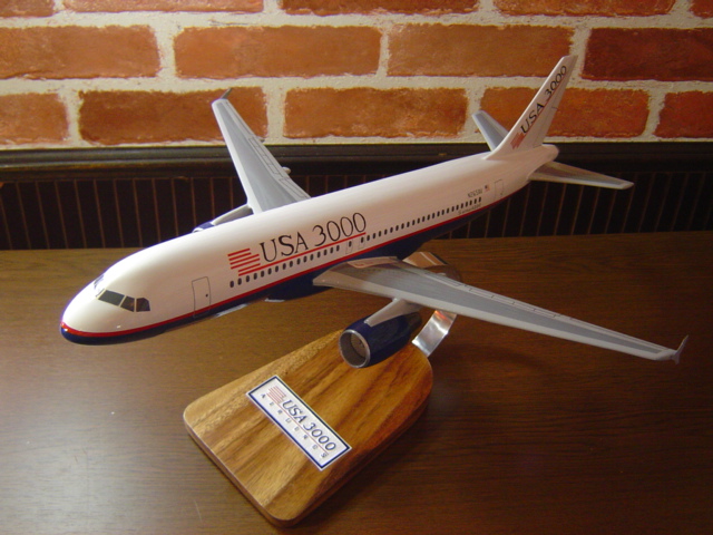 1/82 A320 USA航空USA3000（エアバス）  ソリッドモデル木製航空機模型
